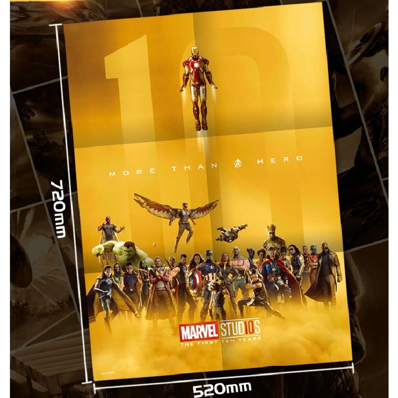 Marvel Hộp Quà Kỷ Niệm 10 Năm Nhân Vật Siêu Anh Hùng avengers 10th