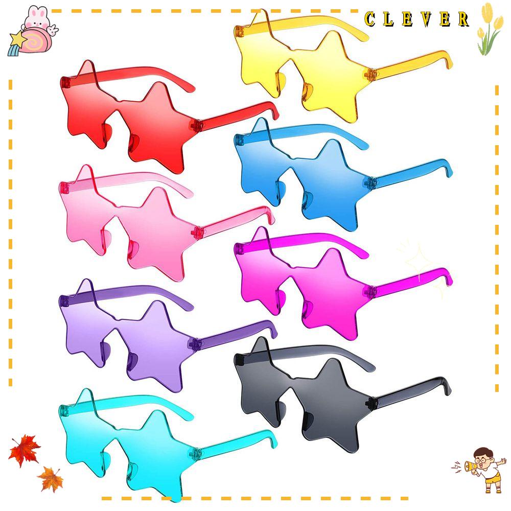 Kính Mát Không Viền Hình Ngôi Sao Năm Cánh Phong Cách Halloween