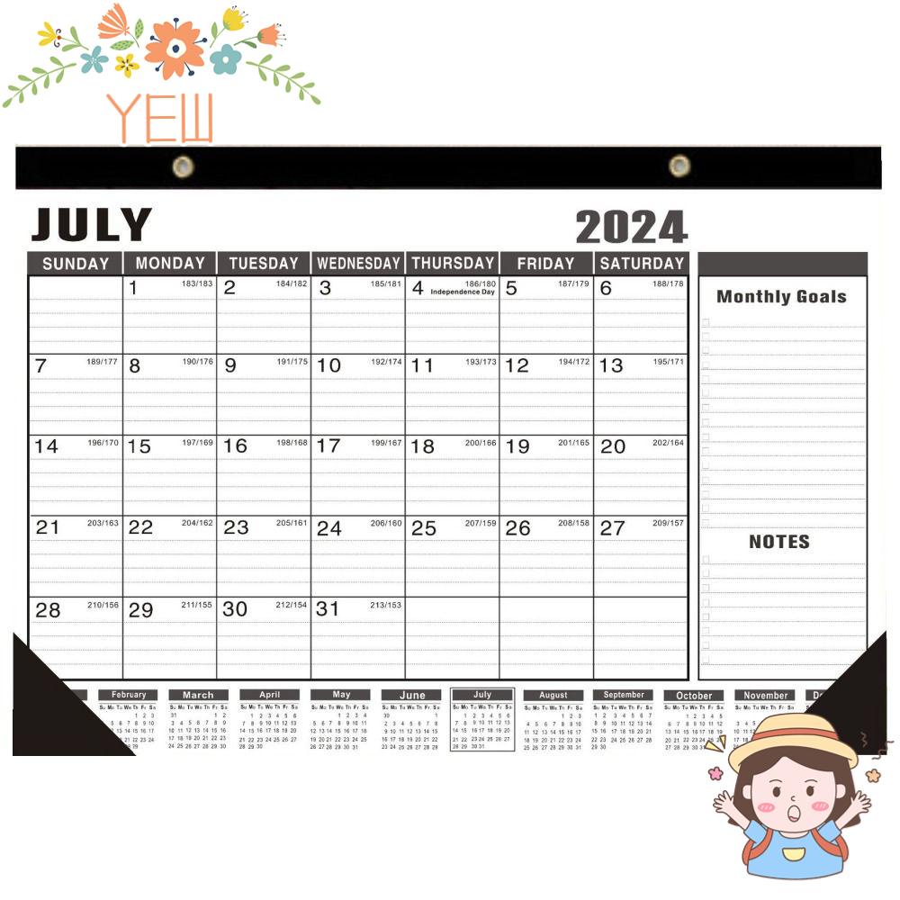 Lịch Giấy Treo Tường Lên Kế Hoạch Năm 18 Tháng Tiện Dụng Cho Văn Phòng