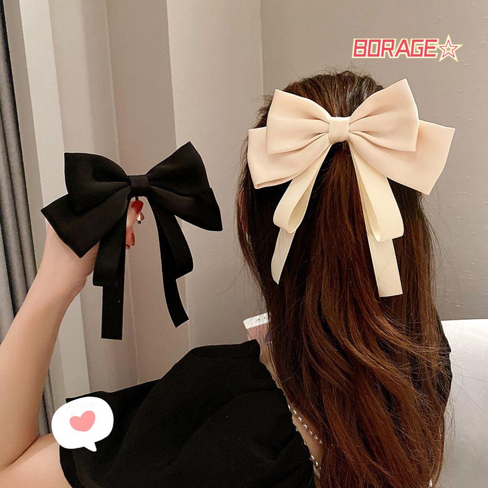 Dây Buộc Tóc Vải Satin Phong Cách Cổ Điển Ngọt Ngào Cho Nữ