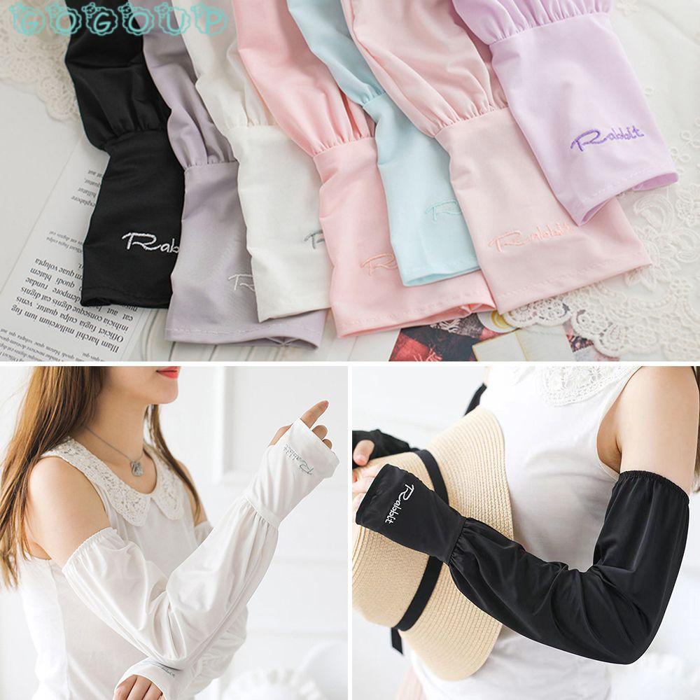 1 Đôi Găng Tay Chống Nắng Và Tia UV Bằng Lụa Lạnh Thời Trang Sự Bảo Vệ