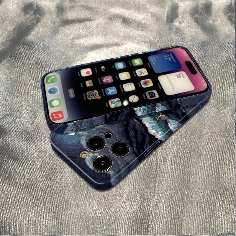 Ốp Điện Thoại Chống Sốc In Hình Tranh Vẽ Van Gogh Đơn Giản Cho iPhone plus 14pro 6In Wave 13 max121178 Ốp Điện Thoại Thời Trang Cho R7th R7th