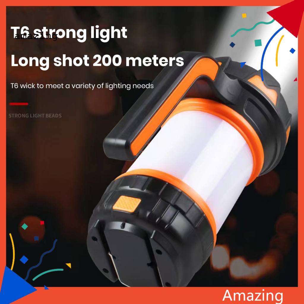 1 Bộ Đèn LED Cắm Trại Siêu Sáng IPX4 6 Chế Độ Chống Thấm Nước Tiện Dụng