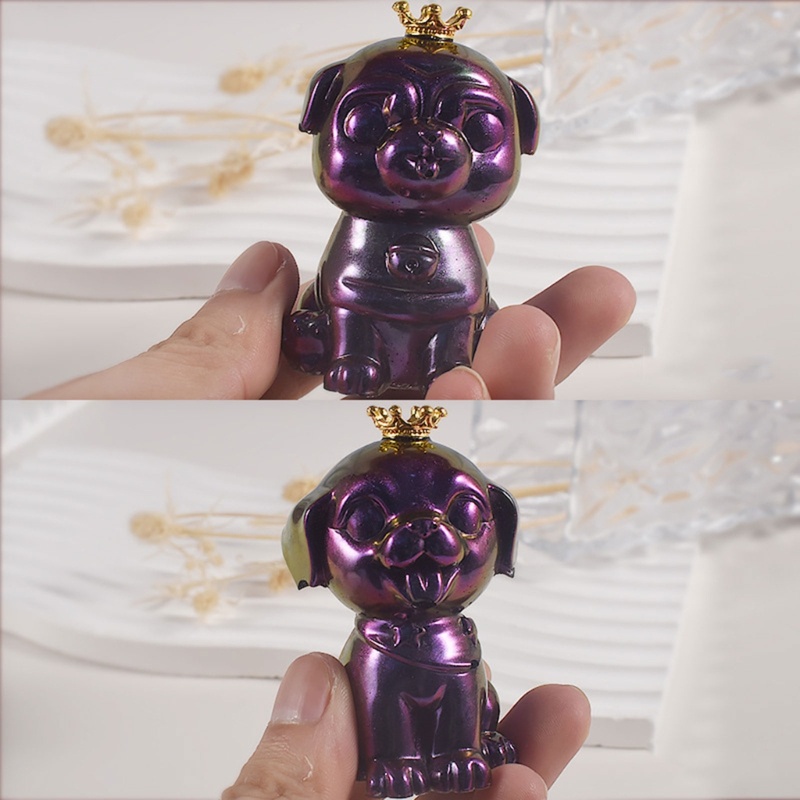 Khuôn Silicone Tạo Hình Làm Nến Sáp Nến Hình Chú Cún 3D DIY