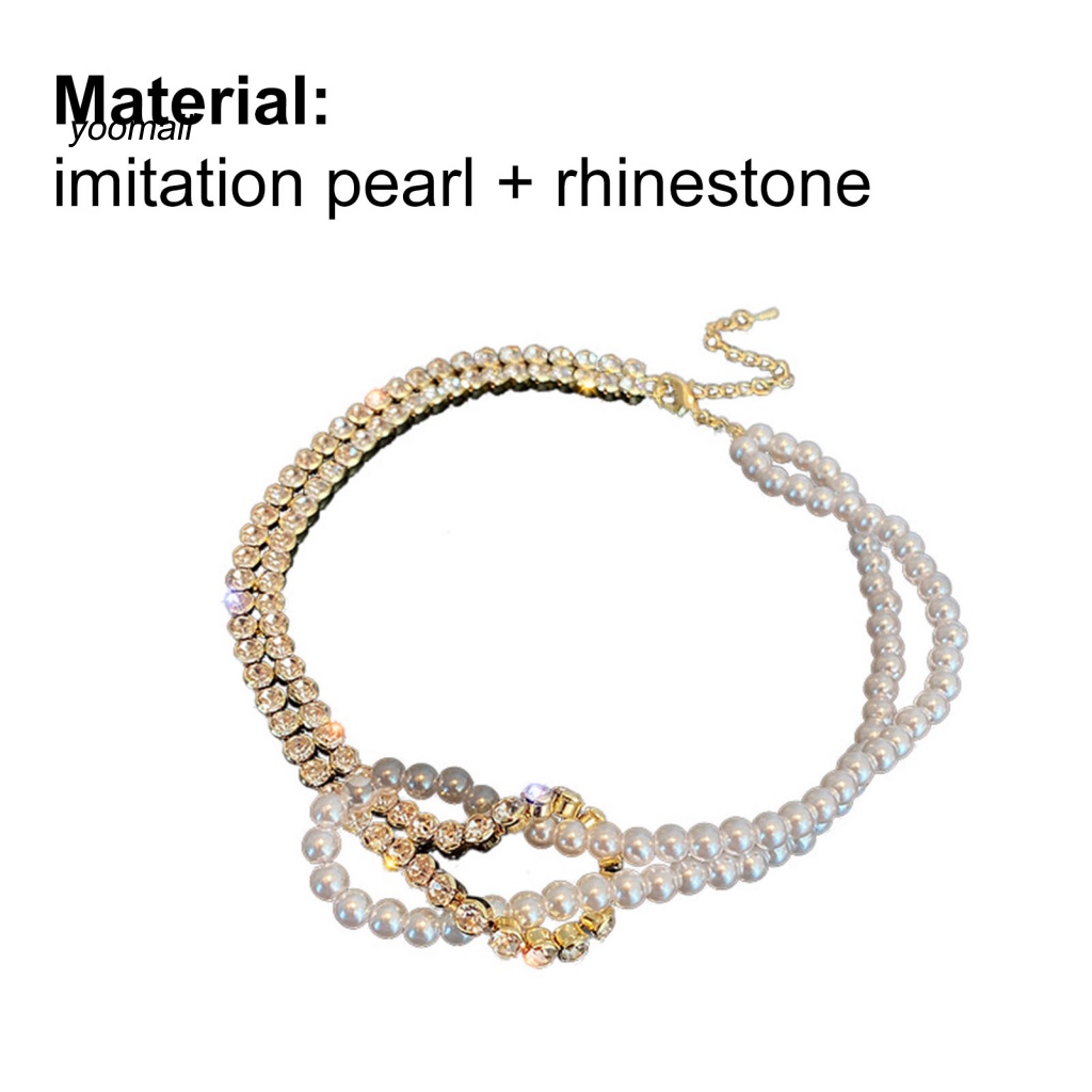 Dây Chuyền Hai Lớp Đính Ngọc Trai Nhân Tạo Thời Trang Dành Cho Nữ