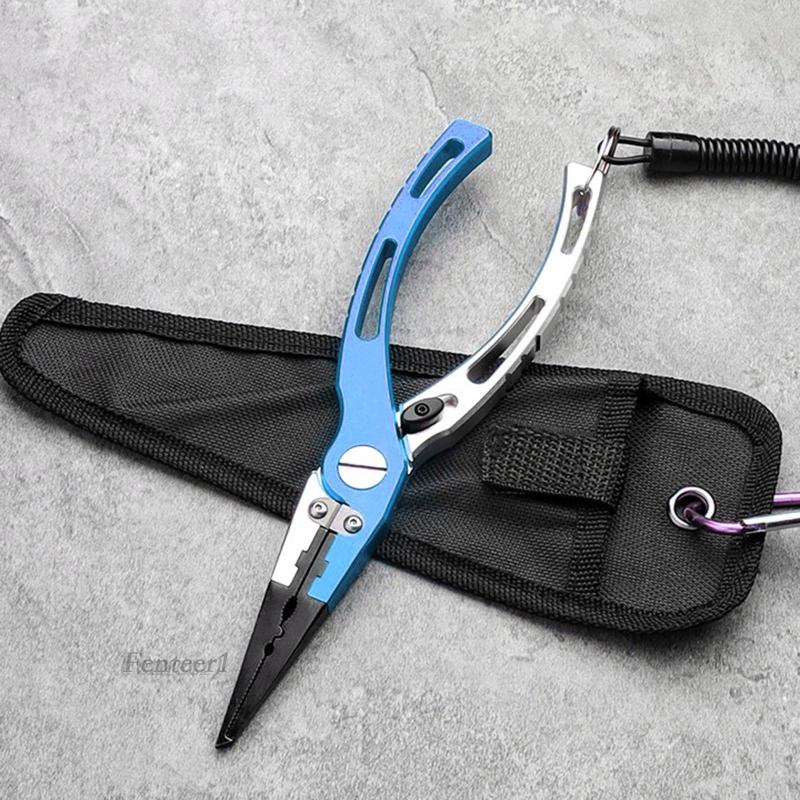 [Fenteer1] Kìm Gỡ Lưỡi Câu Cá Trọng Lượng Nhẹ Kèm Túi Đựng Chắc Chắn