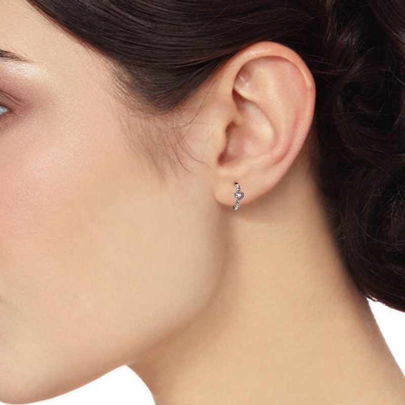Ygt Bông Tai Zircon Hồng Hình Trái Tim Chống Dị Ứng Thời Trang Sáng Tạo Thích Hợp Làm Quà Tặng Cho Cặp