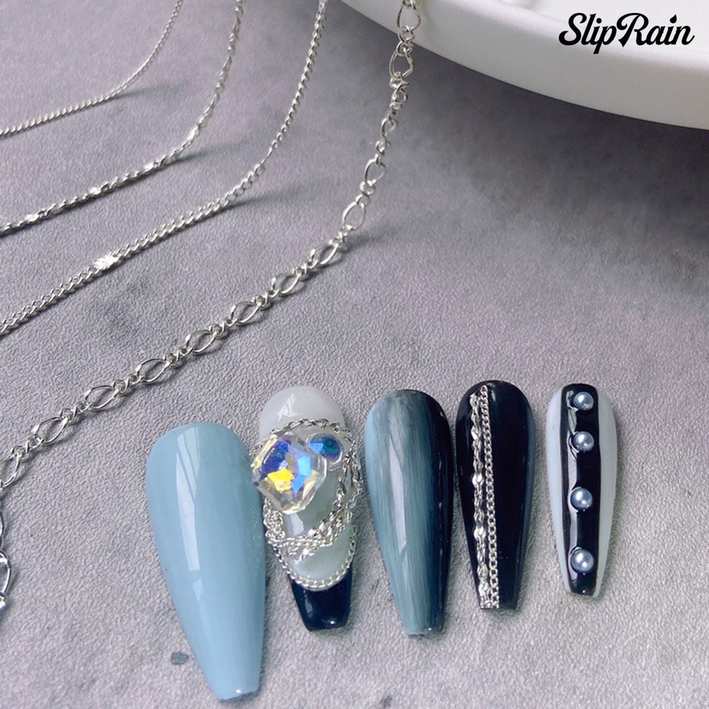 ❤Chuỗi Dây Xích Kim Loại 3D Đa Năng Trang Trí Móng Tay DIY