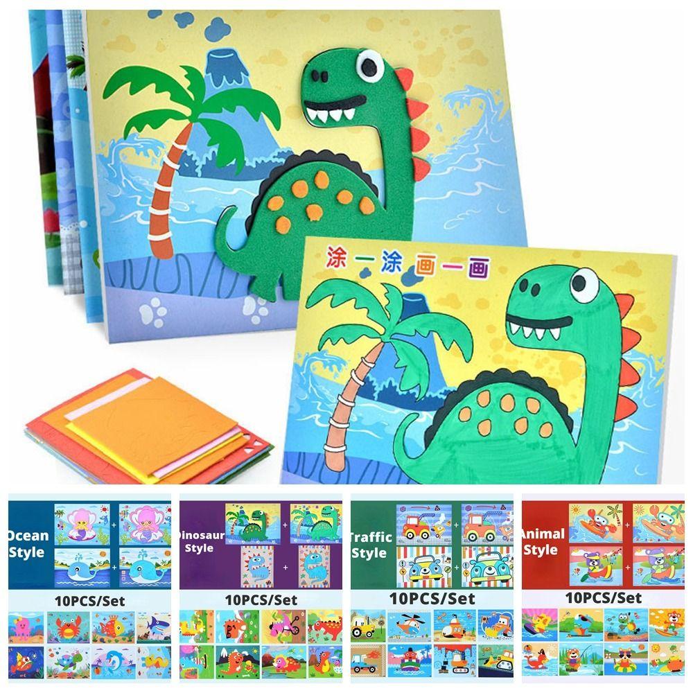 PEWANY Bộ 10 Miếng Dán Xếp Hình 3D EVA Chống Thấm Nước Có Thể Tái Sử Dụng Cho Ba Mẹ Và Bé