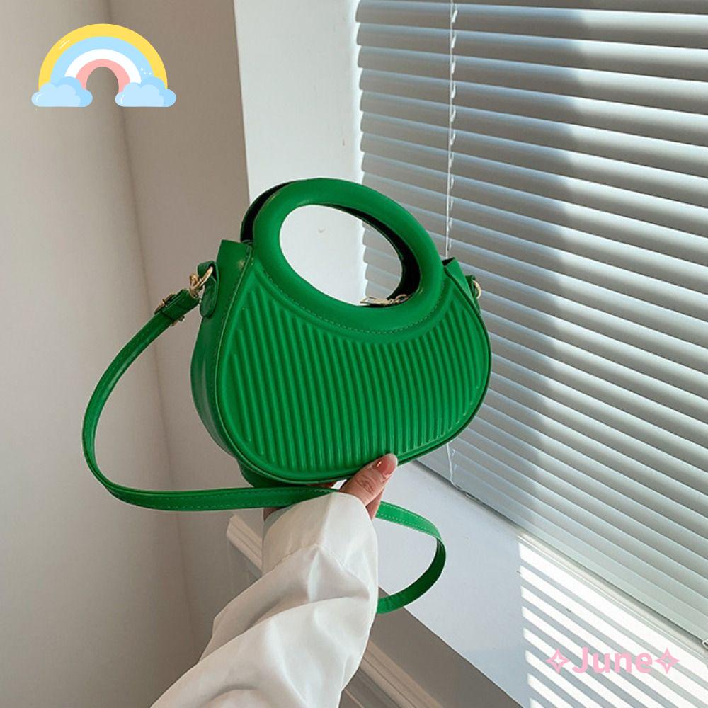 JUNE Túi Đeo Vai Mini Bằng Da Pu Thời Trang Sành Điệu Cho Nữ