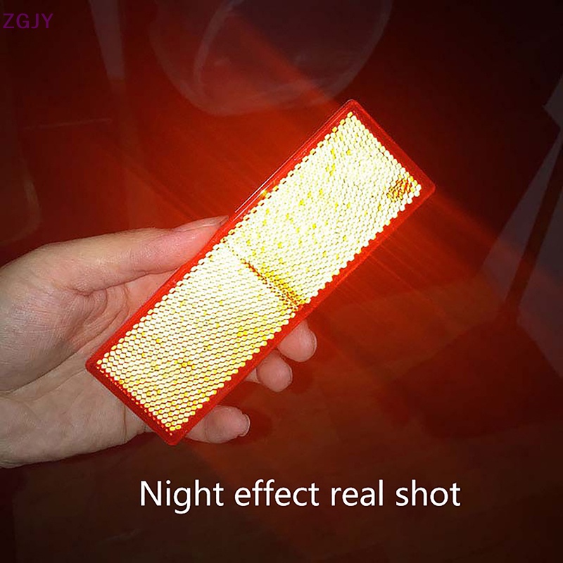 Bộ 4 Miếng Dán Cảnh Báo Phản Quang An Toàn Cho Xe Hơi / Xe Máy Mới