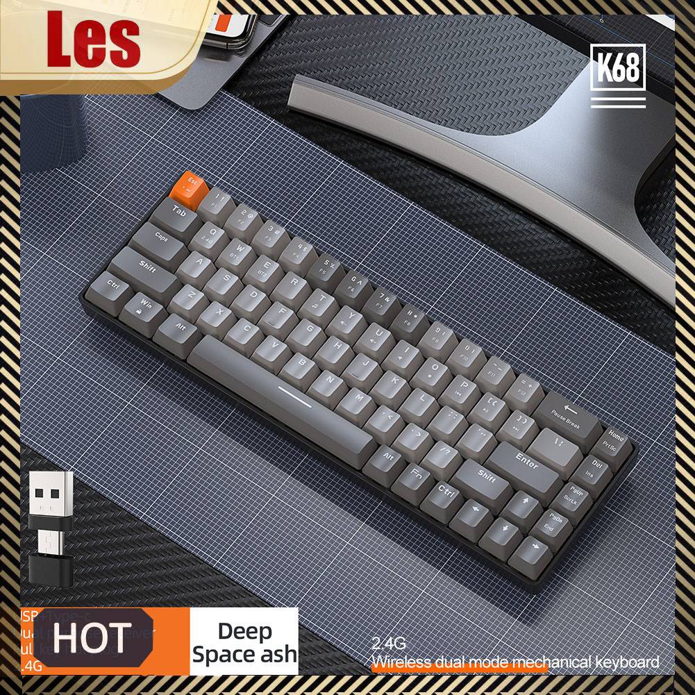 Bàn PhíM Cơ Gaming K68 Không Dây 68 PhíM Cho MáY TíNh