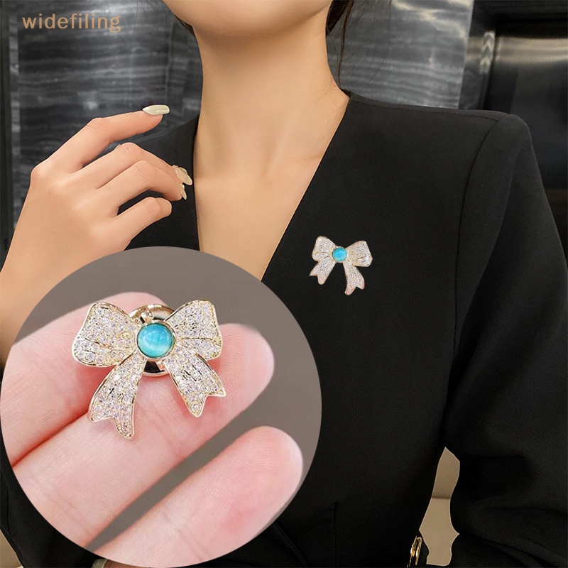 Ghim Cài Áo Hình Nơ Đính Đá Opal Thời Trang Cho Nữ