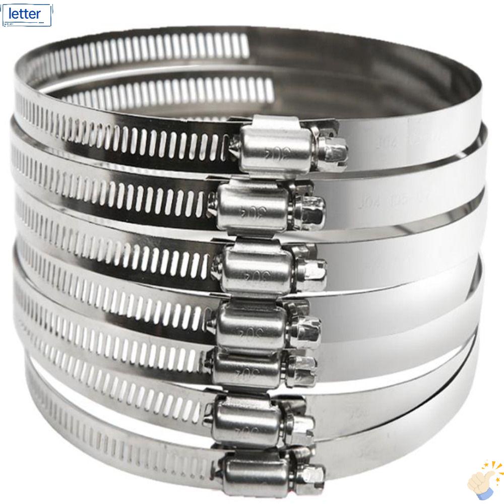 LET Set 6 Vòng Kẹp Ống 3 inch (59-82mm) Bằng Thép Không Gỉ 304 Có Thể Điều Chỉnh Cho Cơ Khí