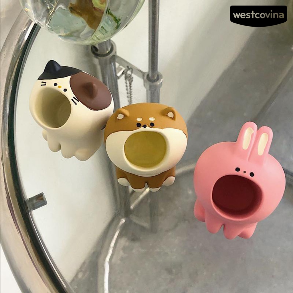 [WSTN]✎Giá Đỡ Bút Để Bàn Mini Bằng Nhựa Resin Họa Tiết Hoạt Hình Dễ Thương