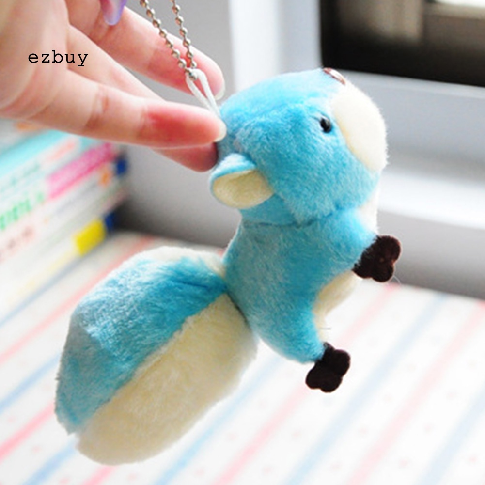 Móc Khóa Hình Sóc Nhồi Bông Đáng Yêu Trang Trí Túi Xách / Điện Thoại