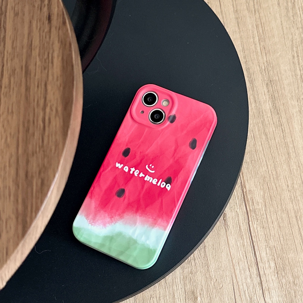 Ốp Điện Thoại TPU Chống Sốc Họa Tiết Dưa Hấu Cho IPhone 14 13 12 11 Pro Max