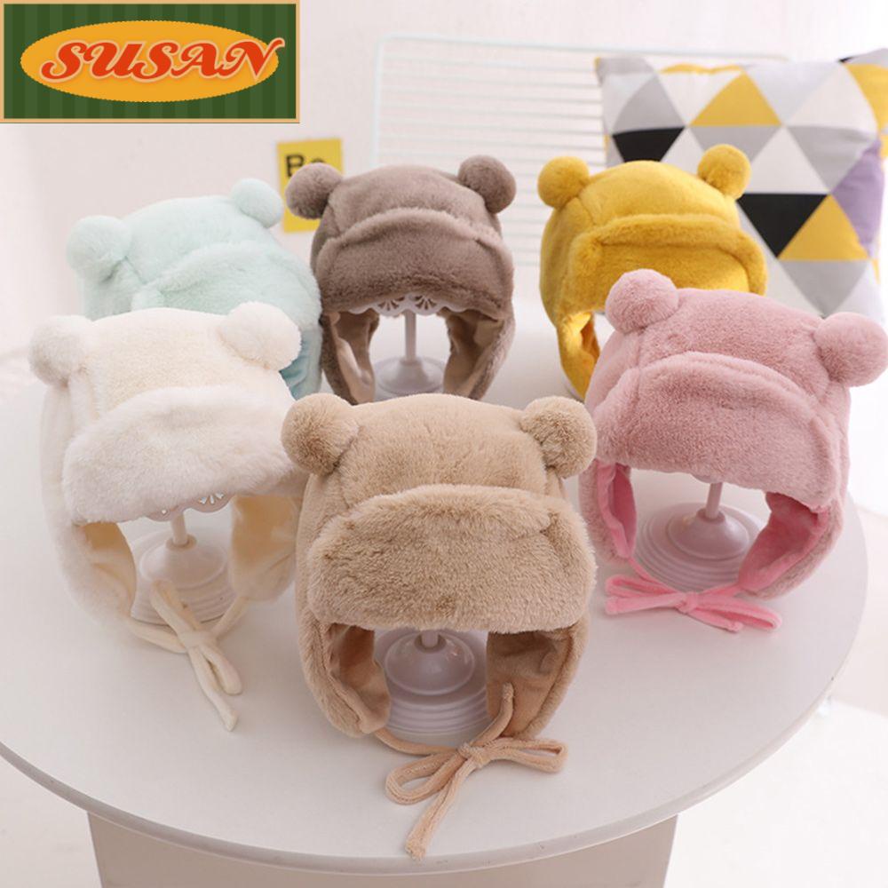 SUSANS Mũ Len Lông Cừu Dễ Thương Thời Trang Thu Đông Cho Bé