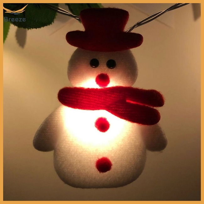 Dây Đèn Led Hình Người Tuyết Nhiều Màu Trang Trí Cây Thông Giáng Sinh