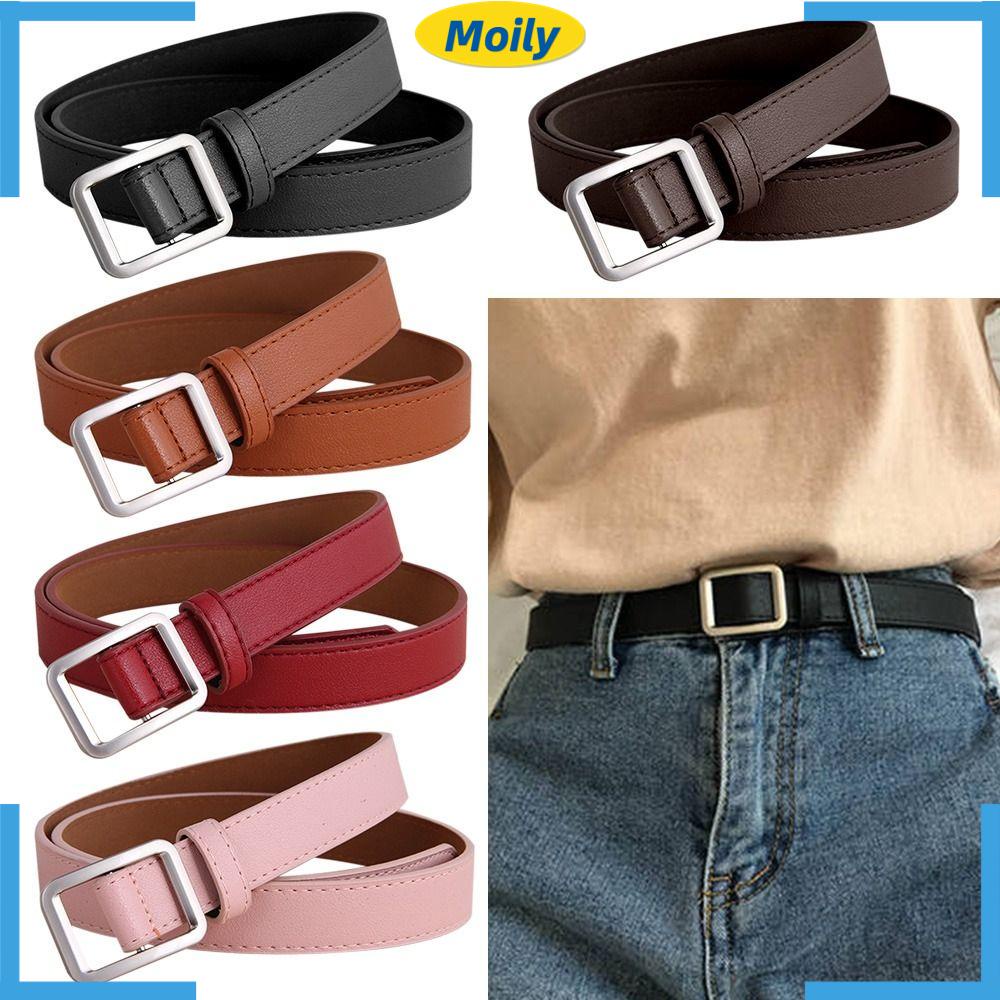 MOILYVN Thắt Lưng Da Mỏng Phong Cách Retro Cá Tính Cho Nữ