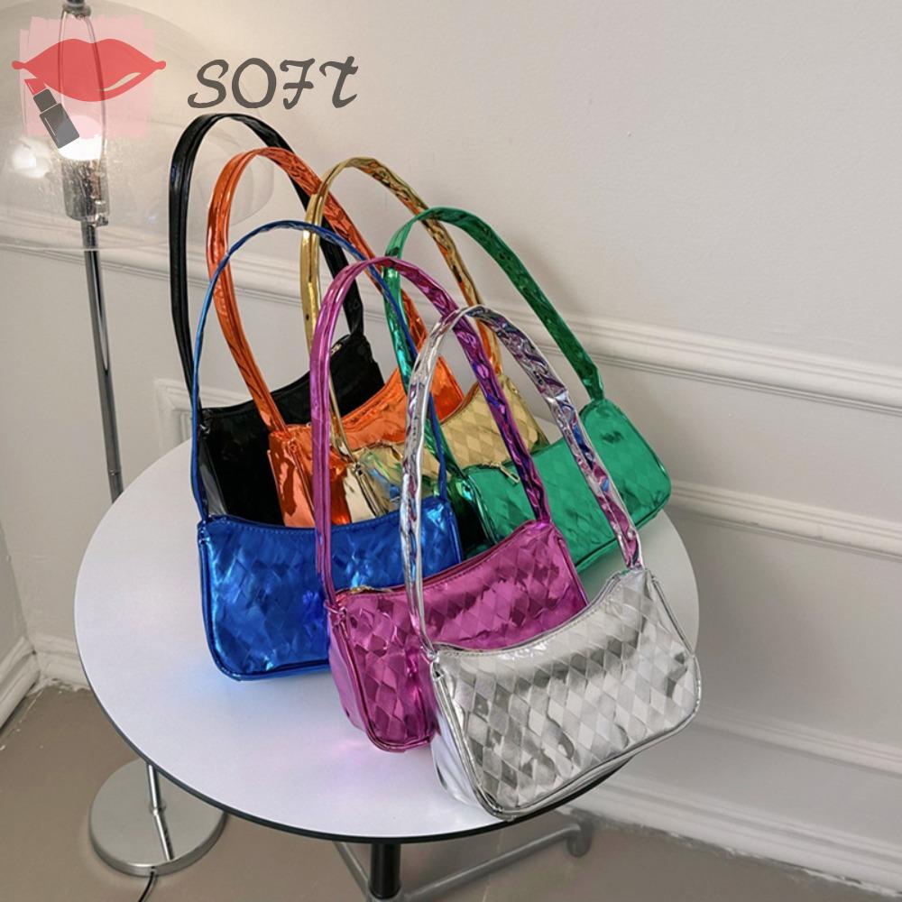 SOFTNESS Túi Kẹp Nách Màu Trơn Họa Tiết Vân Đá Đơn Giản Thời Trang