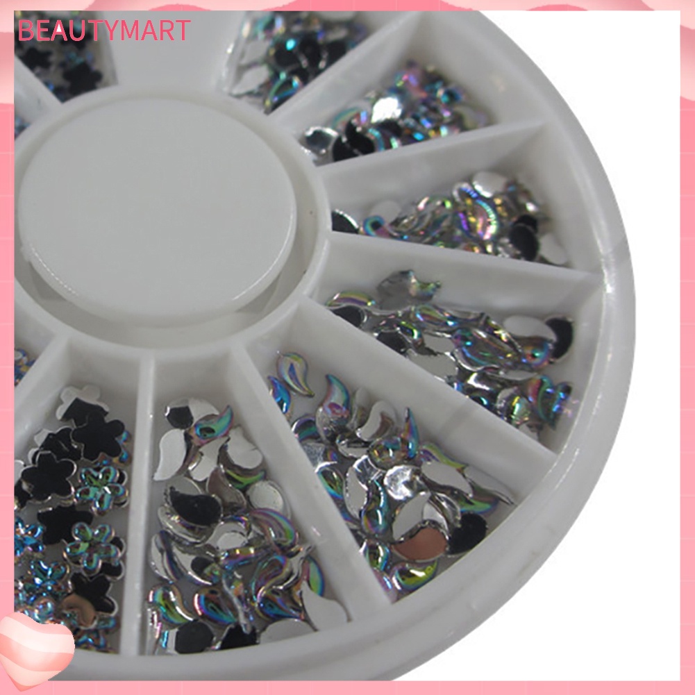 Khay Bánh Xe Đính Đá DIY Thời Trang Dành Cho Trang Trí Móng Tay