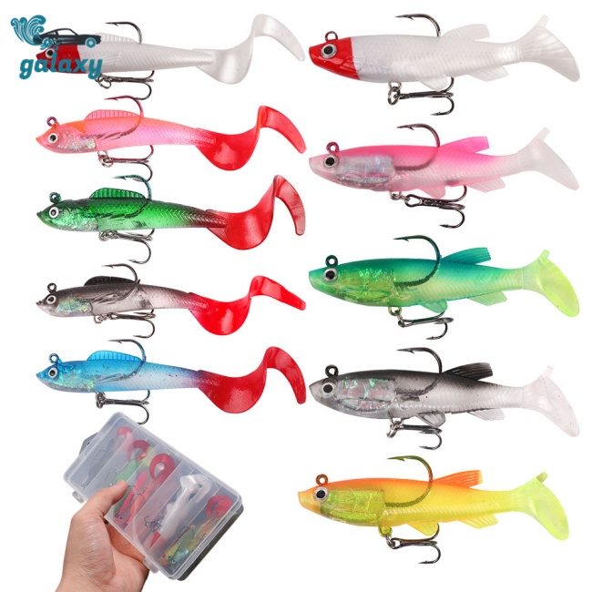 Galaxy Set Mồi Câu Cá Giả 9g 12.5g Nhiều Màu Sắc Kèm Móc Câu Tiện Dụng