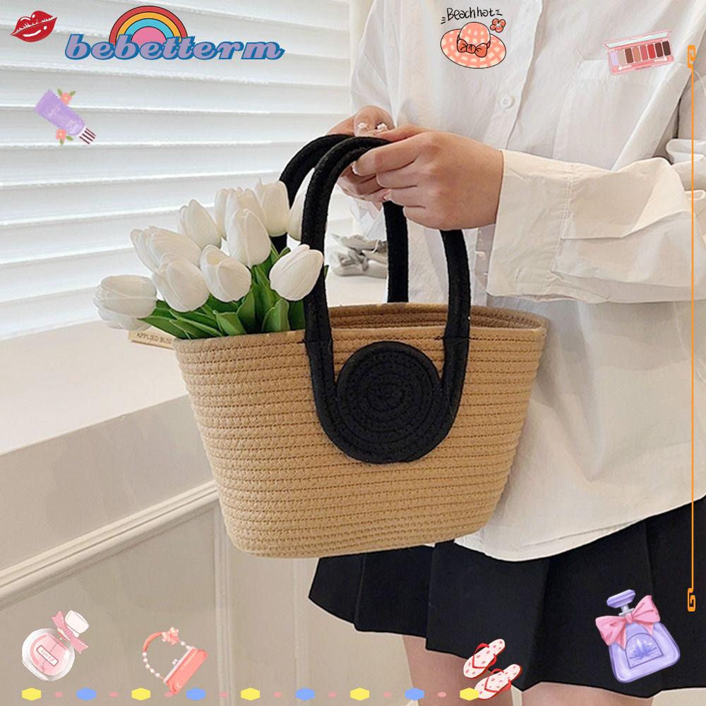 BEBETTERM Túi Xách Đan Rơm Thời Trang Mùa Hè