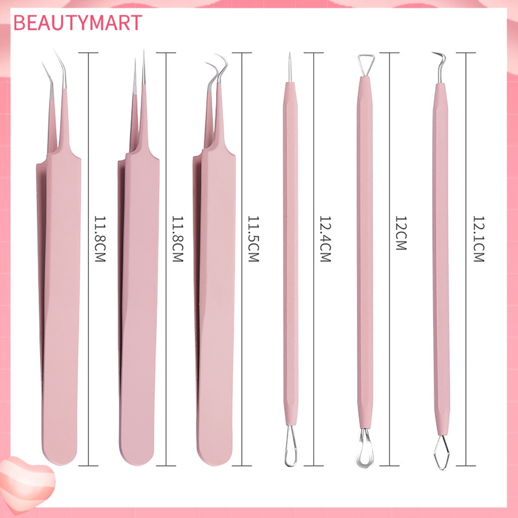 Bộ 6 Cây Nặn Mụn Bằng Thép Không Gỉ Thân Thiện Với Môi Trường