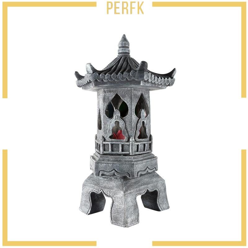 [Perfk] Đèn Lồng Năng Lượng Mặt Trời Bằng Polyresin Cho Lối Đi Nông Trại