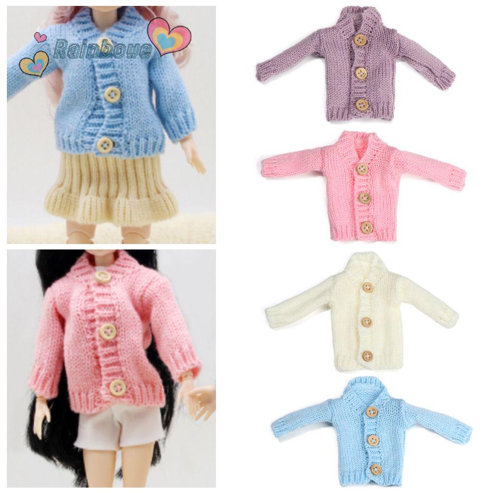 RAINBOW Áo Len Dệt Kim Mini Nhiều Màu Sắc Dành Cho Búp Bê Mới