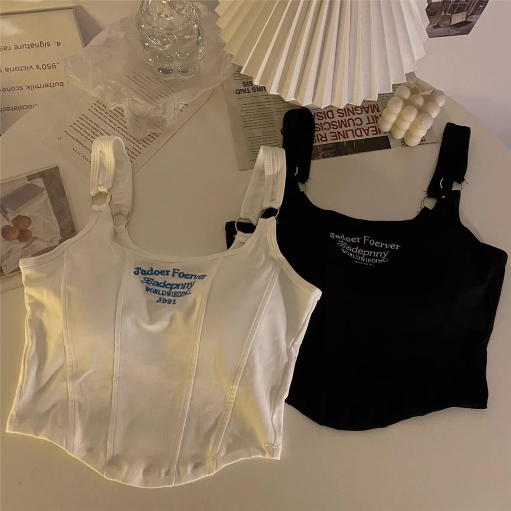 Áo Ngực Thể Thao Cotton Một Mảnh Có Mút Đệm Phong Cách Trẻ Trung Dành Cho Nữ