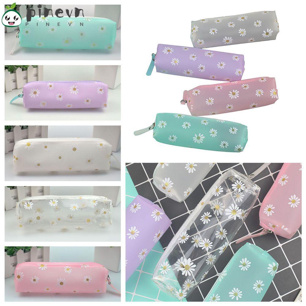 PINEVN Túi Đựng Bút Họa Tiết Hoa Cúc Dễ Thương Xinh Xắn