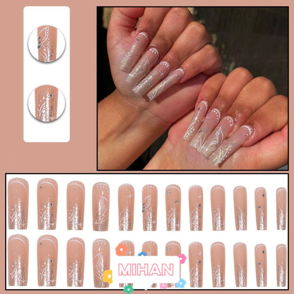 MIHAN1 Bộ Móng Tay Giả DIY Che Phủ Toàn Diện Dành Cho Múa Ba Lê MIHAN1