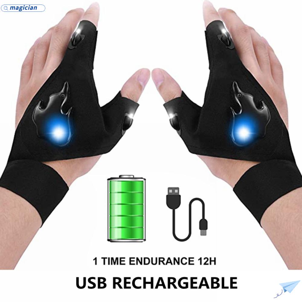 MAG 1 Găng Tay Đèn Pin LED Có Thể Sạc Lại Bằng Cổng USB
