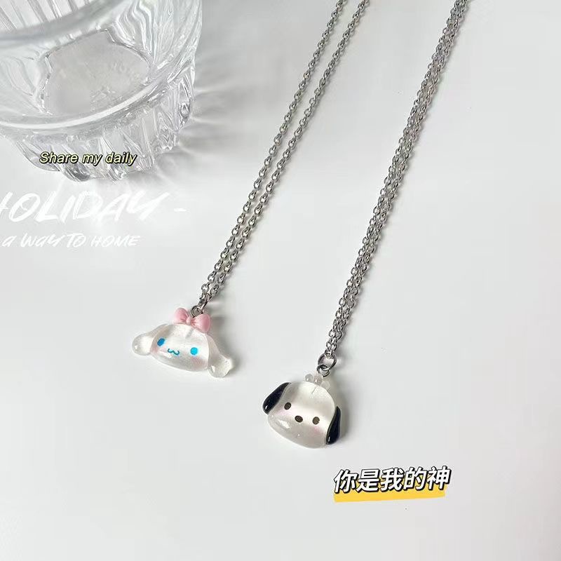Vòng Cổ Choker Mặt Hình Chú Chó Sanrio Dễ Thương Phong Cách Hàn Quốc Cho Cặp Đôi