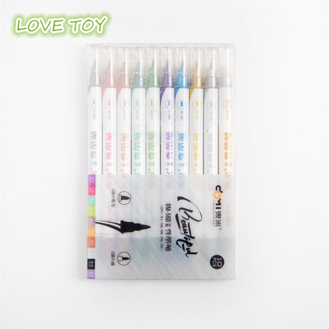 Set 10 Bút Lông Dm-560 Hai Đầu Mềm Mại Màu Nước