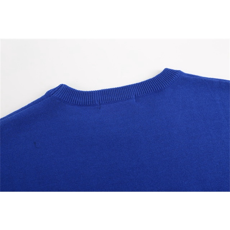 A &amp; m &amp; i &amp; - Áo Dệt Kim Thêu jacquard Tay Ngắn Oversize Thời Trang Cho Cả Nam Và Nữ