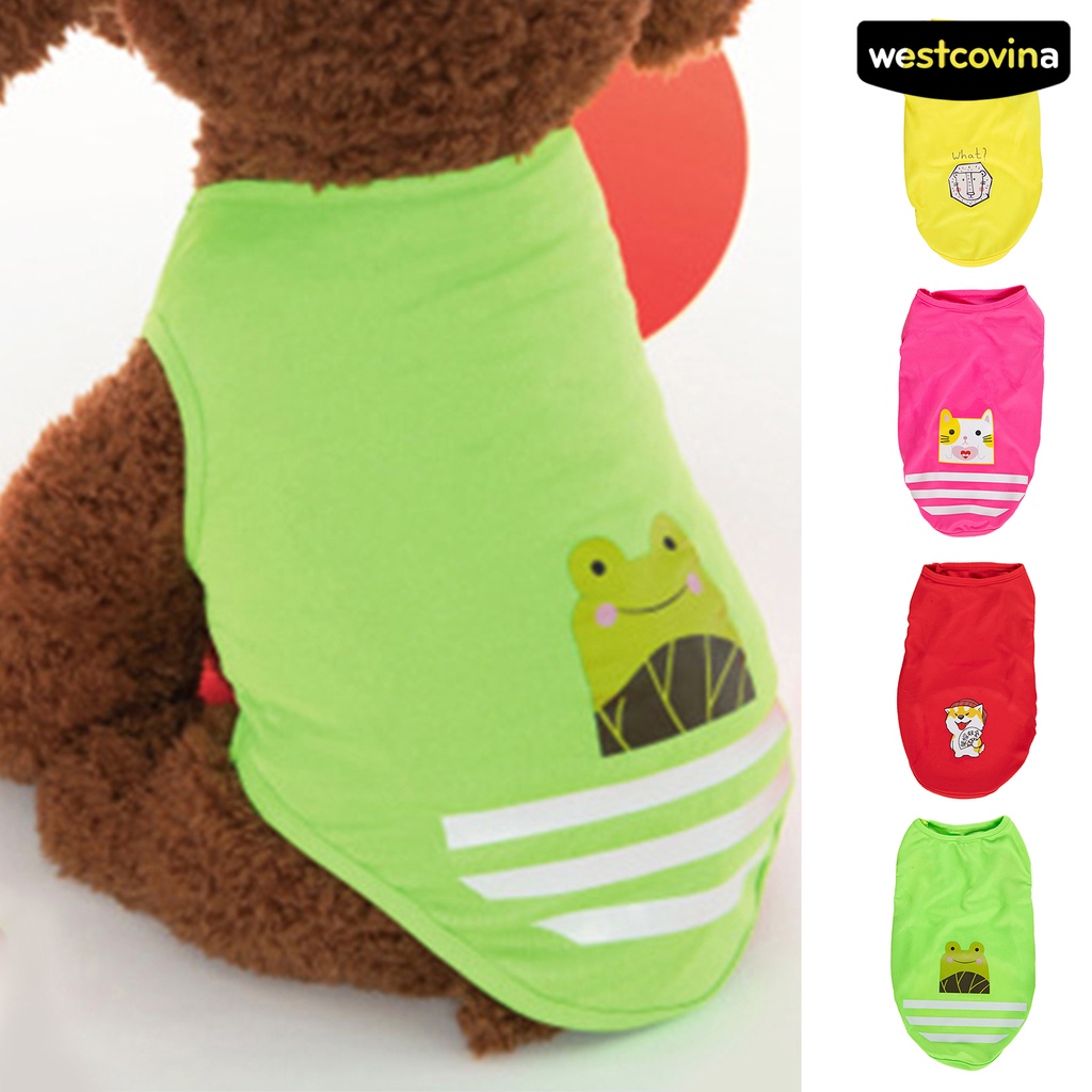[COD]♞Áo Thun Polyester Mỏng Thoáng Khí In Họa Tiết Thời Trang Mùa Hè Cho Cún Cưng