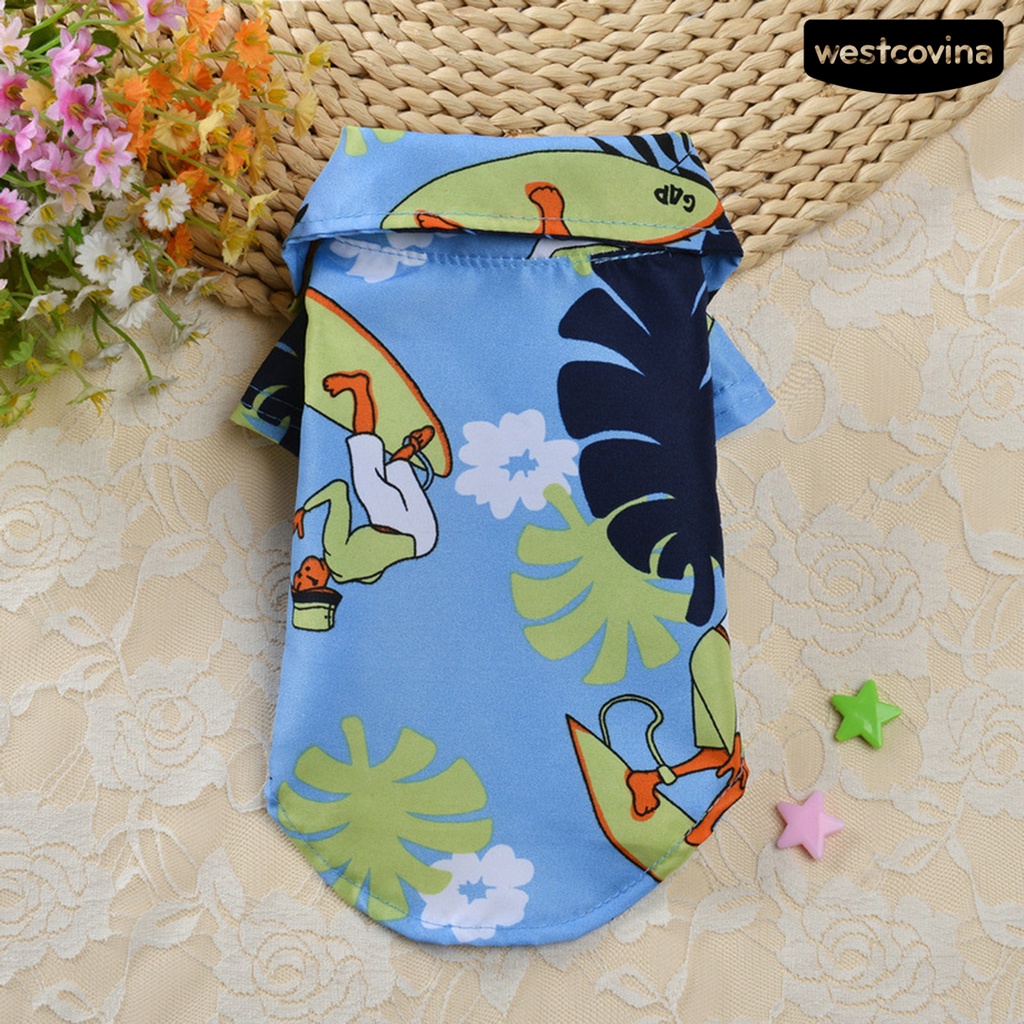 [COD]♞Áo Sơ Mi Thoáng Khí Phong Cách Hawaii Thời Trang Đi Biển Mùa Hè Cho Thú Cưng