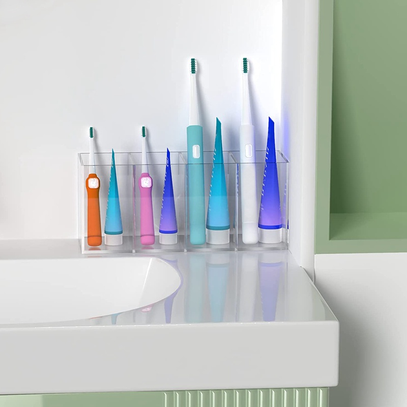 Giá Đỡ Cọ Trang Điểm Bằng Acrylic Trong Suốt Đa Năng Tiện Dụng