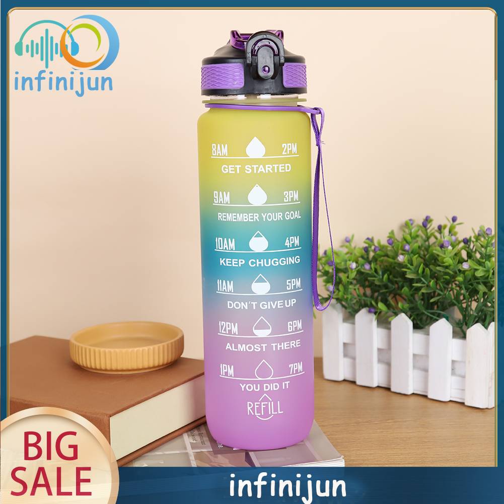 Bình Nước 1000ML Màu Gradient Xinh Xắn