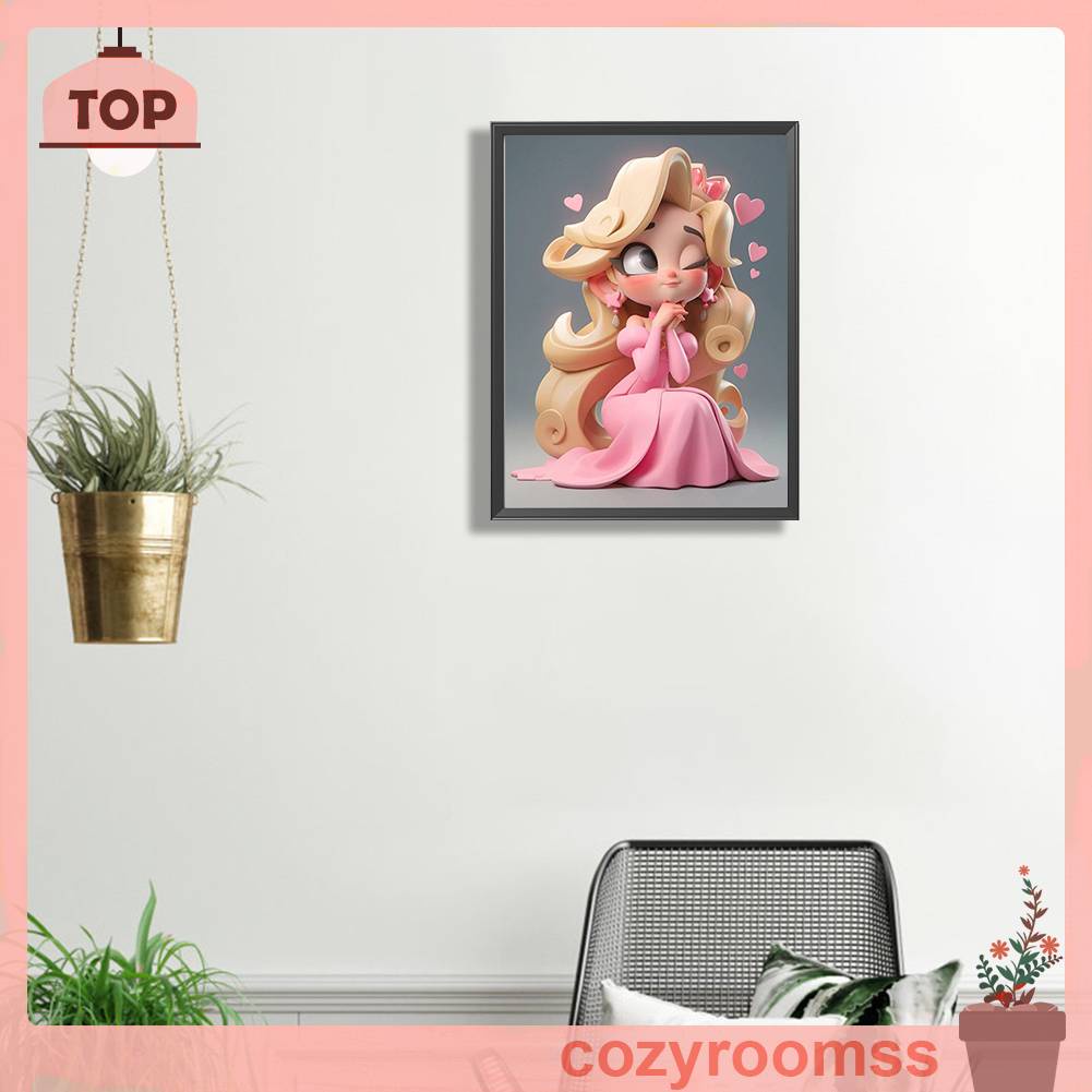 Tranh Đính Đá Kim Cương Toàn Bộ 5D DIY Hình Vẽ Công Chúa