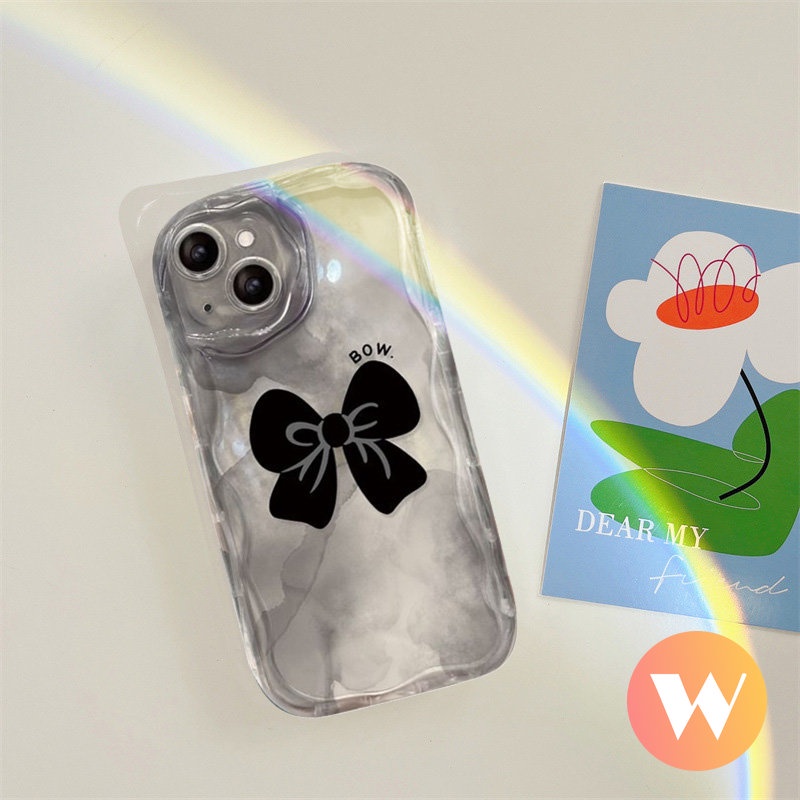 Ốp Điện Thoại Viền Cong Hình Nơ 3D Kèm Giá Đỡ Cho IPhone 7 8 Plus XR 6 6s X XS Max SE 2020 11 13 14 12 Pro Max