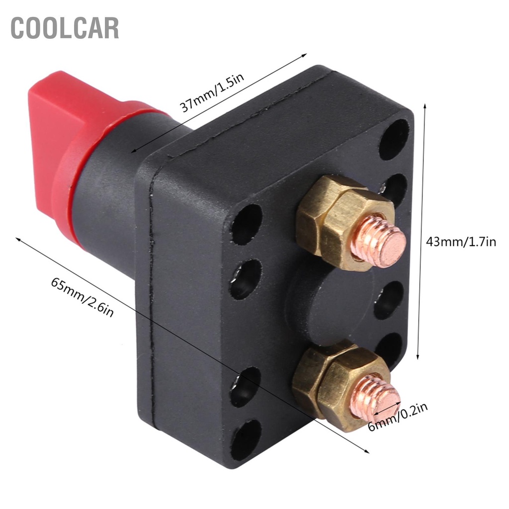 CoolCar 6MM 300A Xe tải Thuyền cách ly ắc quy Ngắt kết nối Công tắc tắt nguồn