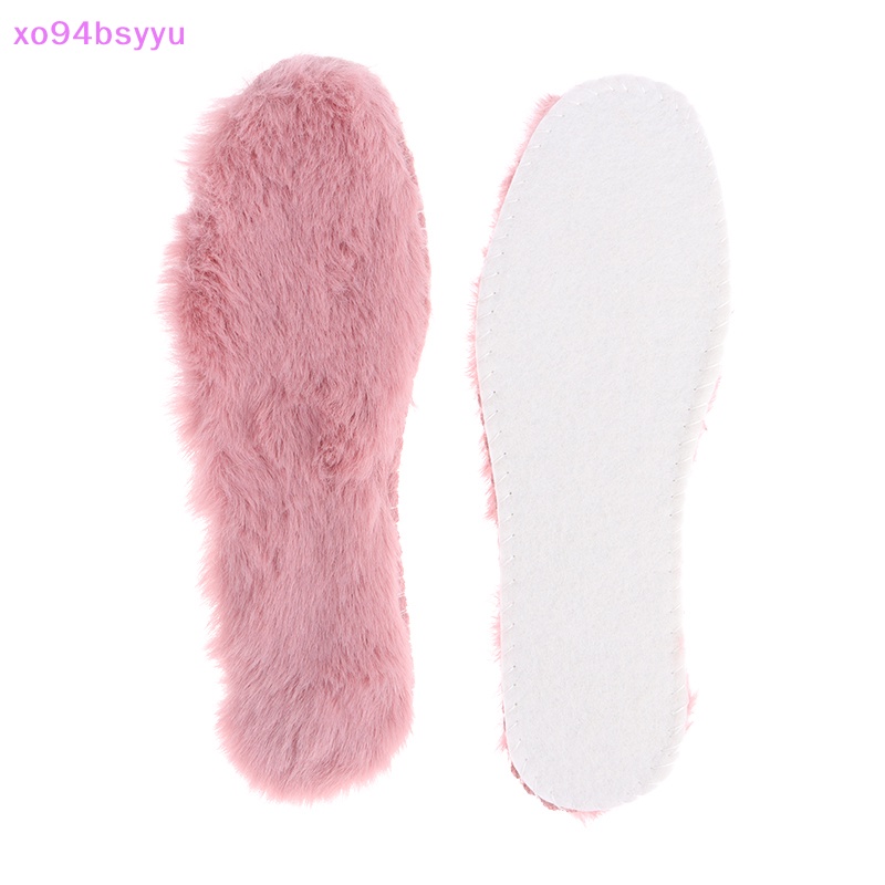 1 Cặp Đế Lót Giày Lông Mềm Giữ Ấm Chân Mùa Đông EU 36-45 xo94bsyyu