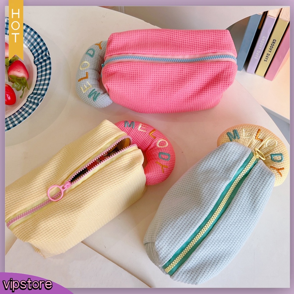 &lt;VIP&gt; Túi Đựng Bút Chống Bụi Sức Chứa Lớn Màu Sắc Macaron Đơn Giản Dùng Hàng Ngày