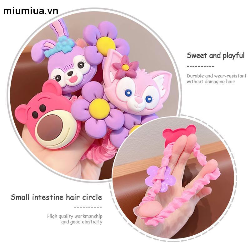 miumiua1 SANRIO Dây Buộc Tóc Mảnh Co Giãn Cao Hình Gấu Dâu Tây Dễ Thương