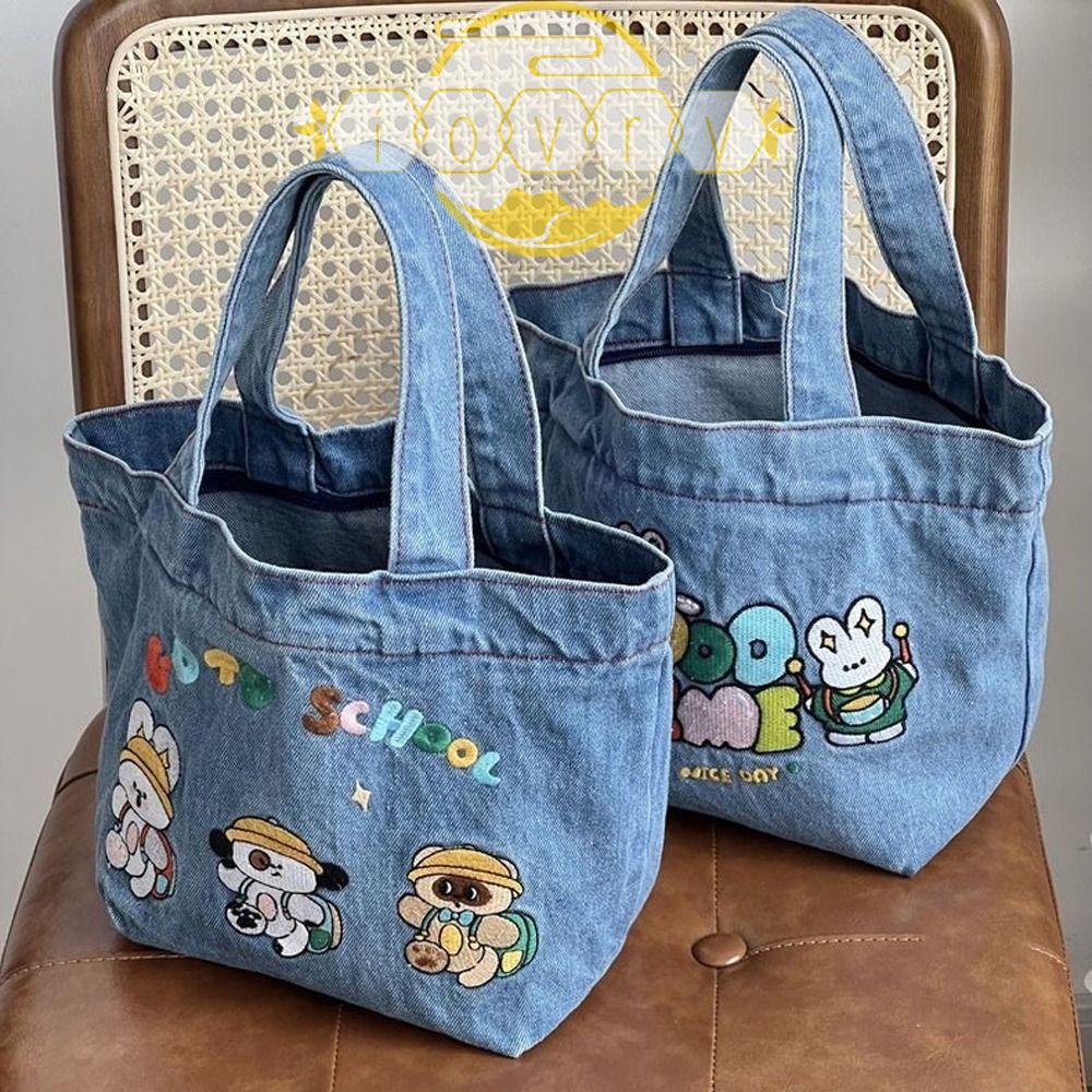 Túi Tote Đeo Vai / Xách Tay / Đi Du Lịch Sức Chứa Lớn Màu Ngà In Chữ / Thỏ Dễ Thương Thời Trang Cho Nữ