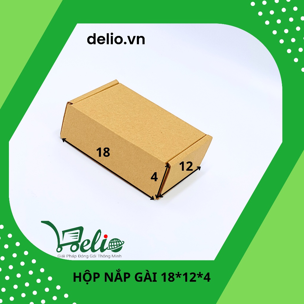Combo 50 Hộp giấy carton nắp gài, đóng hàng, gói hàng, gói quần áo, giá tốt - DELIO